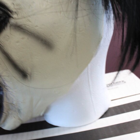 Scary Halloween Mask with Black Hair - Picture 2 of 7